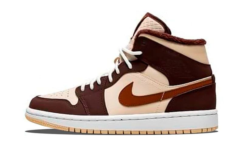 Air Jordan 1 Mid "Brown Fleece"