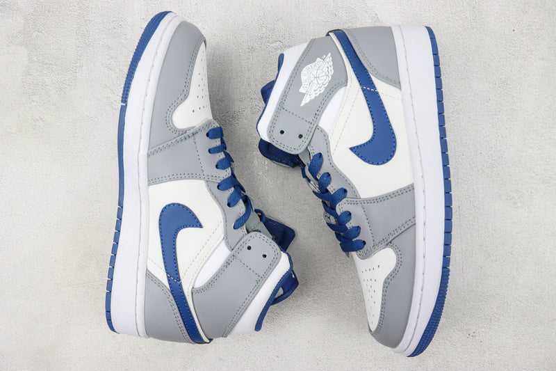 Air Jordan 1 Mid "Cement True Blue"