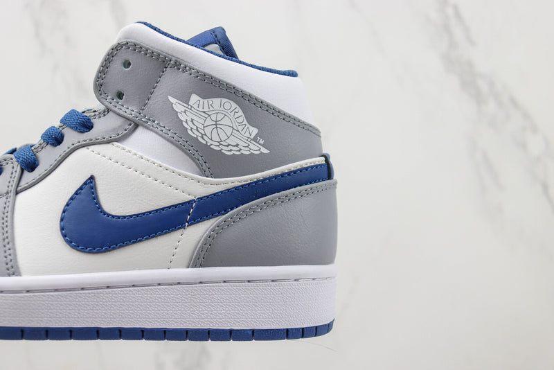 Air Jordan 1 Mid "Cement True Blue"