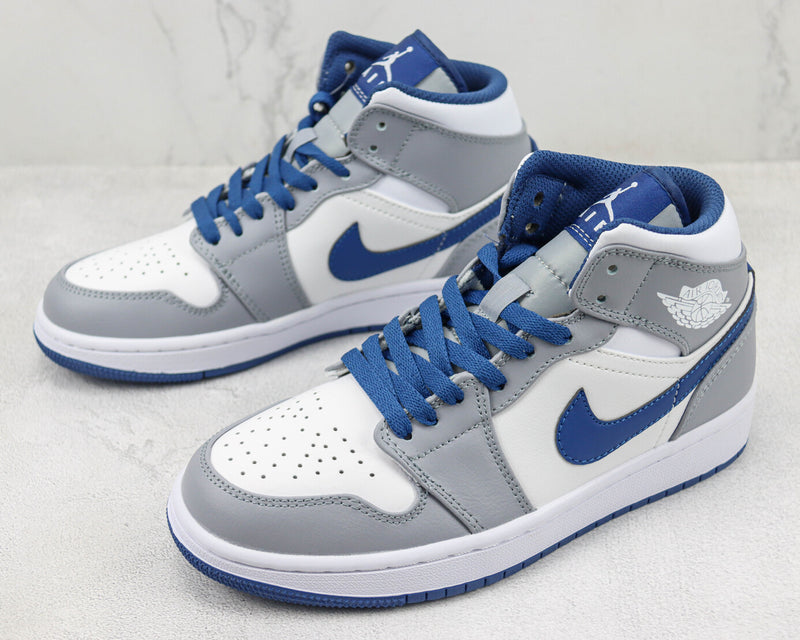 Air Jordan 1 Mid "Cement True Blue"