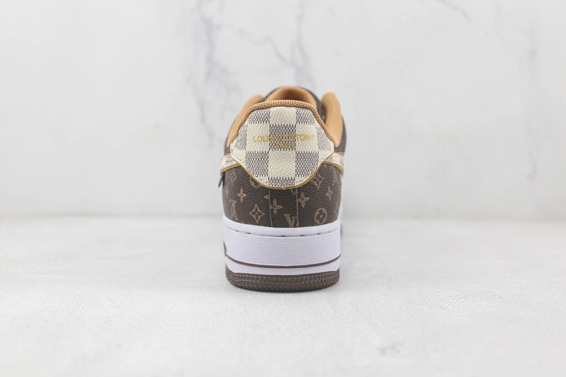 Louis Vuitton X Nike Air Force 1 "Monogram Brown Damier Azur"